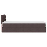vidaXL Lit ottoman avec matelas marron foncé 90x200 cm tissu