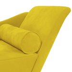 vidaXL Chaise longue avec coussins jaune velours
