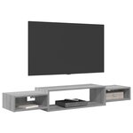 vidaXL Meuble TV mural Montage mural Sonoma gris 140 x 28 x 21 cm