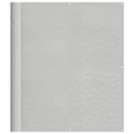 vidaXL Écran de balcon gris clair 120x700 cm 100  polyester oxford