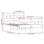 vidaXL Cadre de lit en métal sans matelas chêne sonoma 120x200 cm