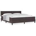 vidaXL Lit boxspring avec matelas Marron foncé 180 x 200 cm