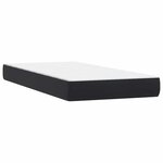 vidaXL Sommier à lattes de lit avec matelas noir 80x220 cm velours
