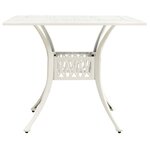 vidaXL Ensemble de bistro 5 Pièces Aluminium coulé Blanc