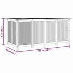 vidaXL Boîte de rangement de jardin 175x80x75 cm bois massif d'acacia