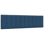 vidaXL Coussin de tête de lit bleu 180 cm tissu