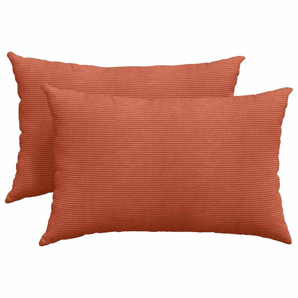 vidaXL Coussins de canapé 2 Pièces Rouge orange 60 x 40 cm