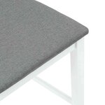 vidaXL Tabourets de bar avec coussins 2 Pièces blanc bois massif d'hévéa