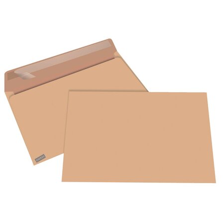 Enveloppe kraft blond premium c4 229 x 324 mm 90g sans fenêtre,  ouverture grand côté - bande autoadhésive (boîte 250 unités)