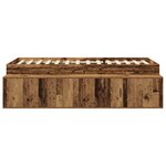 vidaXL Cadre de lit de rangement Bois vieilli 90x200 cm