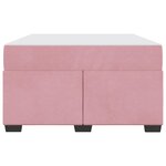 vidaXL Cadre de lit avec matelas Rose 120 x 190 cm Velours