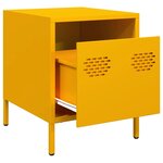 vidaXL Tables de chevet 2 Pièces jaune moutarde 35x39x43 5 cm acier