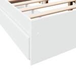 vidaXL Cadre de lit avec tiroirs sans matelas blanc 140x200 cm