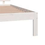 vidaXL Cadre de lit sans matelas blanc bois de pin massif 140x190 cm