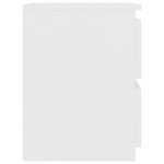 vidaXL Table de chevet Blanc 30 x 30 x 40 cm Bois d'ingénierie