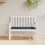 vidaXL Coussin de banc de jardin carreaux noir 100x50x4cm tissu oxford