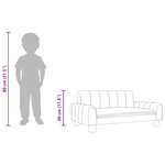 vidaXL Canapé pour enfants taupe 70x45x30 cm tissu
