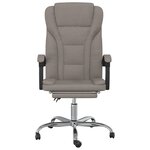 vidaXL Fauteuil inclinable de bureau Taupe Tissu