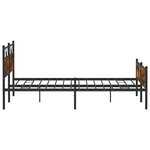 vidaXL Cadre de lit en métal sans matelas chêne fumé 200x200 cm