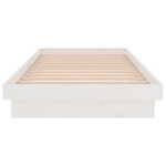 vidaXL Cadre de lit Blanc Bois massif 90x200 cm