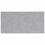 vidaXL Plaques à damier 4 Pièces Argent 50 x 25 cm Aluminium