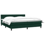 vidaXL Sommier à lattes de lit et matelas vert foncé 180x210cm velours