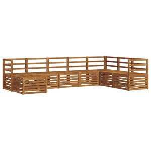 vidaXL Ensemble de canapés d'extérieur 8 Pièces Naturel
