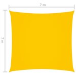 vidaXL Voile de parasol Tissu Oxford carré 7x7 m Jaune