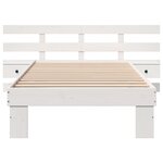 vidaXL Cadre de lit avec tiroir Blanc 80 x 200 cm Bois massif en pin