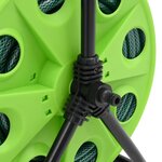 vidaXL Enrouleur de tuyau vert sur pied avec tuyau de 50 m PVC
