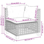 vidaXL Salon de jardin avec coussins 9 Pièces beige résine tressée