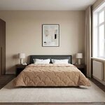 vidaXL Duvet d'été simple Matelassé Taupe 220 x 260 cm