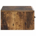 vidaXL Cabinet de chevet mural 2 Pièces Chêne fumé 49 x 34 5 x 20 cm