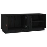 vidaXL Meuble TV Noir 105x34x40 cm Bois de pin massif