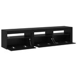Meubles TV vidaXL 2 Pièces avec lumières LED Chêne noir Bois d'ingénierie