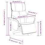 vidaXL Fauteuil inclinable avec repose-pieds gris similicuir