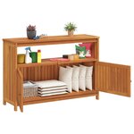 vidaXL Table console de jardin 110x35x75 cm bois massif d'acacia
