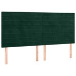 vidaXL Tête de lit à LED Vert foncé 180x5x118/128 cm Velours