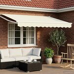 vidaXL Auvent rétractable électrique Crème et Blanc 3 x 2 5 m