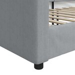 vidaXL Lit de repos gris clair 90x190 cm tissu