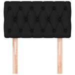 vidaXL Tête de lit Noir 80x7x78/88 cm Tissu
