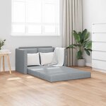 vidaXL Canapé-lit 2 en 1 gris clair 112x174x55 cm tissu