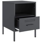 vidaXL Table de chevet anthracite 36x39x50 5 cm acier