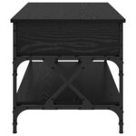 vidaXL Table basse Chêne noir 100 x 50 x 50 cm Bois d'ingénierie