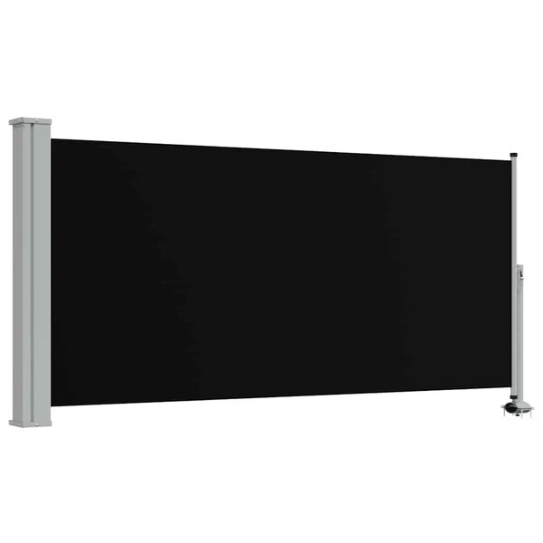 vidaXL Auvent latéral rétractable de patio 120 x 300 cm Noir