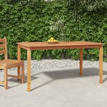vidaXL Table à dîner de jardin 150x90x75 cm bois massif de teck
