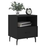 vidaXL Tables de chevet 2 Pièces noir 40x35x47 5 cm bois d’ingénierie