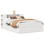 vidaXL Cadre de lit sans matelas blanc 140x200 cm bois de pin massif