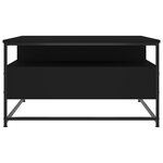 vidaXL Table basse noir 80x80x45 cm bois d'ingénierie