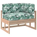 vidaXL Set de coussins de palette Floral 3 Pièces Motif de feuille